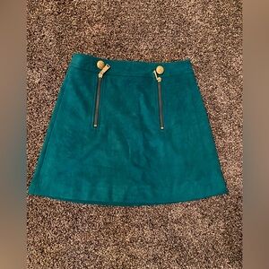 Cute suede turquoise mini skirt. Soft Express size 0